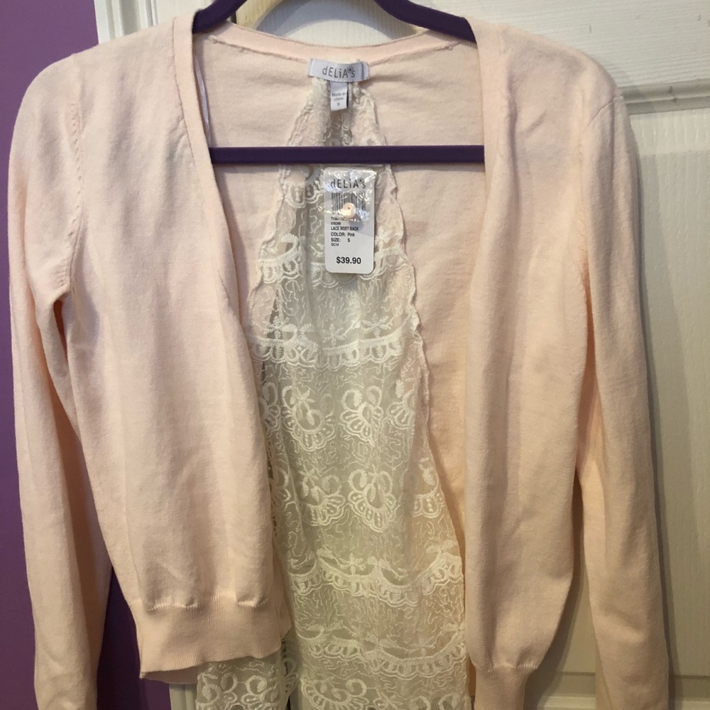 LIGHT PINK CARDIGAN FOR SALE!!